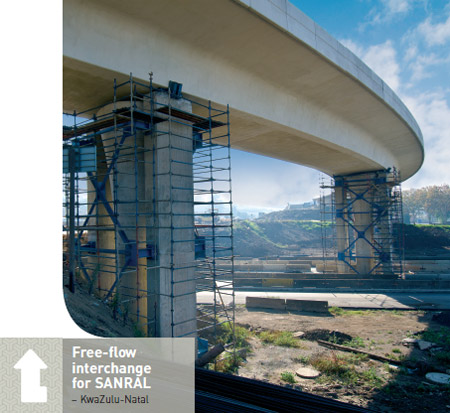 Freel-flow interchange for SANRAL